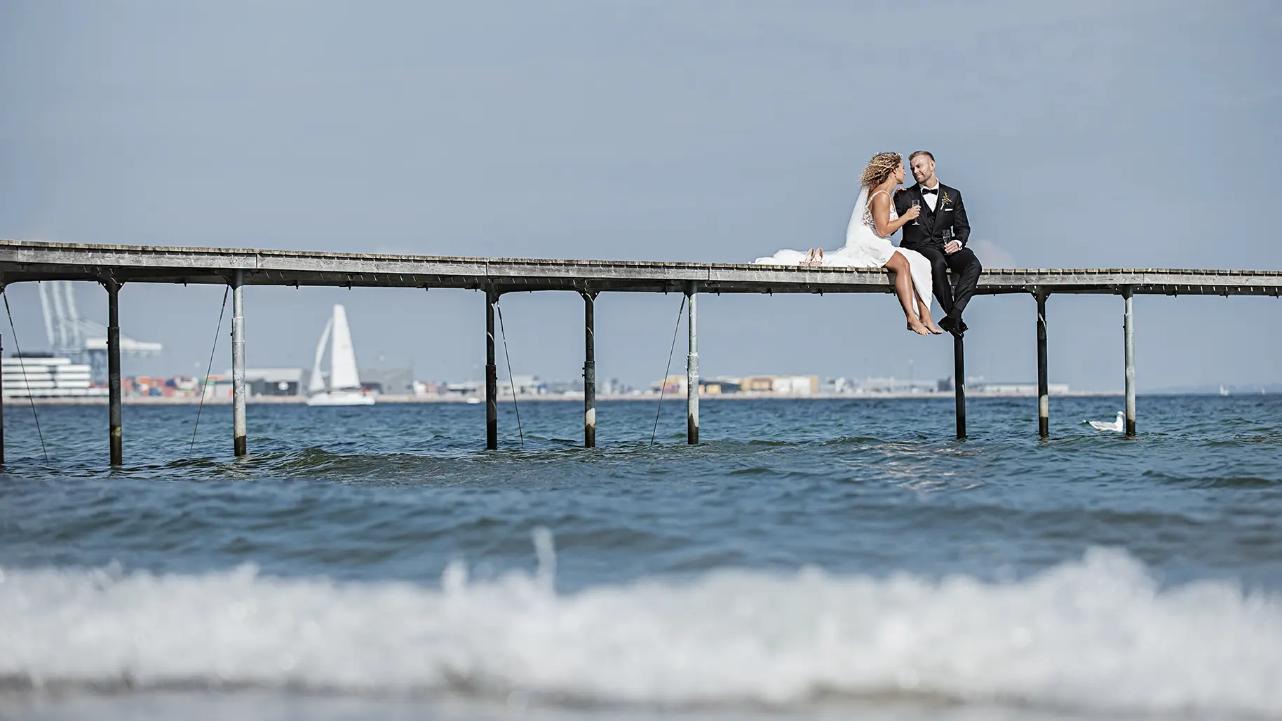 fotograf århus, bryllup den uendelige bro